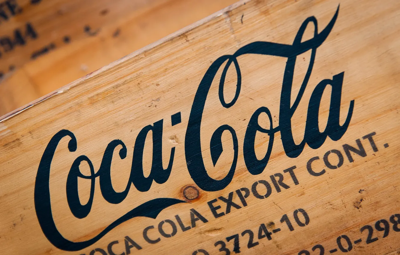 Photo wallpaper tree, logo, drink, Coca-Cola