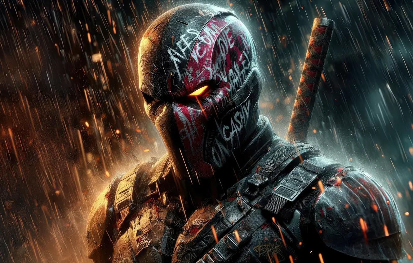 Photo wallpaper chaos, Deathstroke, Unleashed