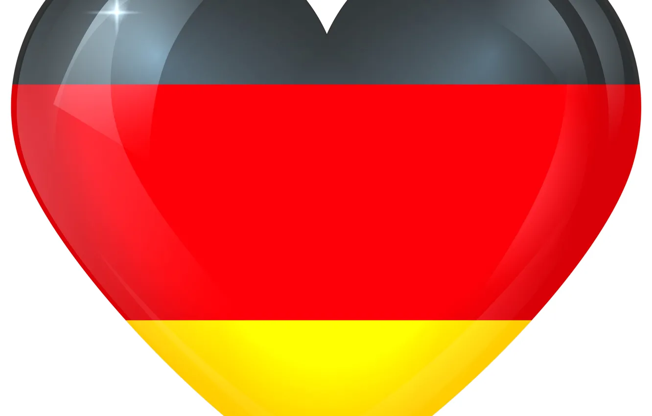 Photo wallpaper German, Germany, Flag, Heart, Flag Of Germany, German Flag