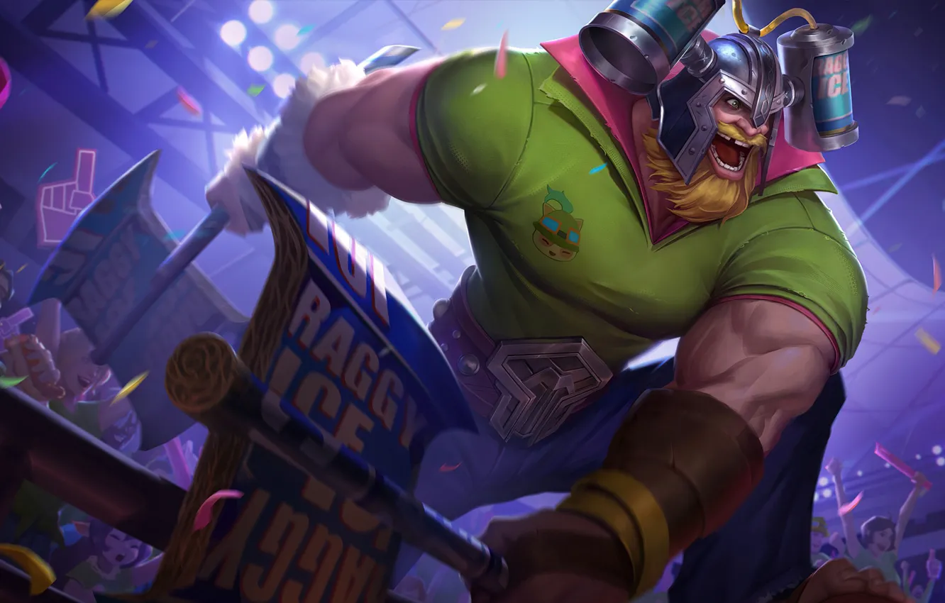 Photo wallpaper warrior, League of Legends, Olaf