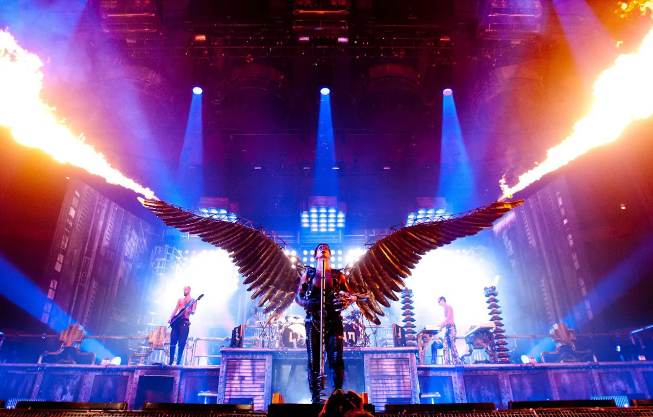 Photo wallpaper lights, scene, Germany, concert, Rammstein, the Germans, angle, thill