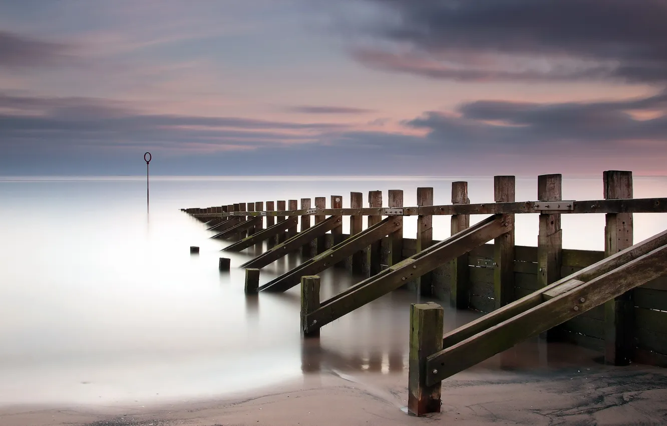 Photo wallpaper sea, landscape, support