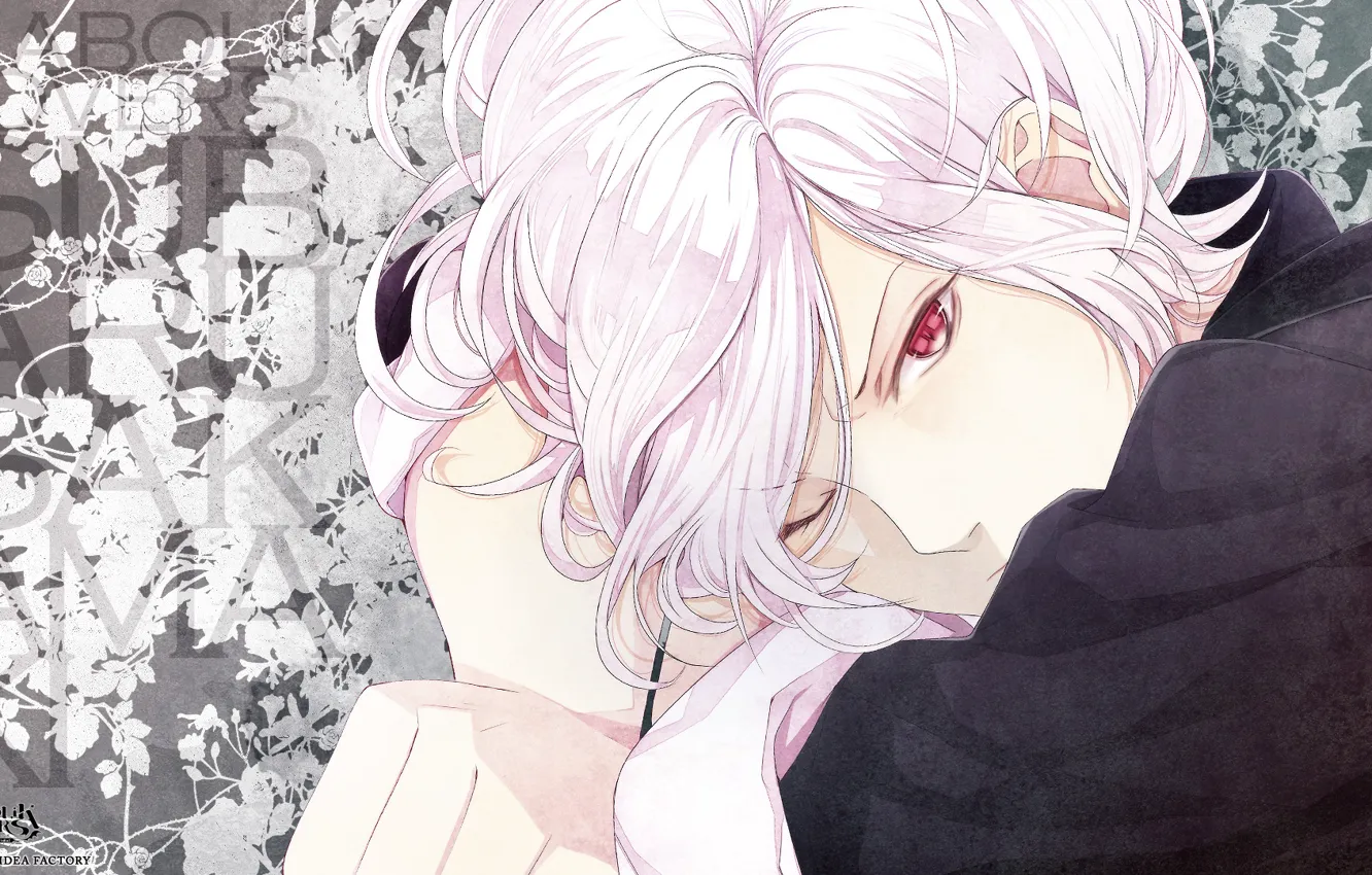 Photo wallpaper guy, red eyes, albino, Diabolik Lovers, Sakama Subaru