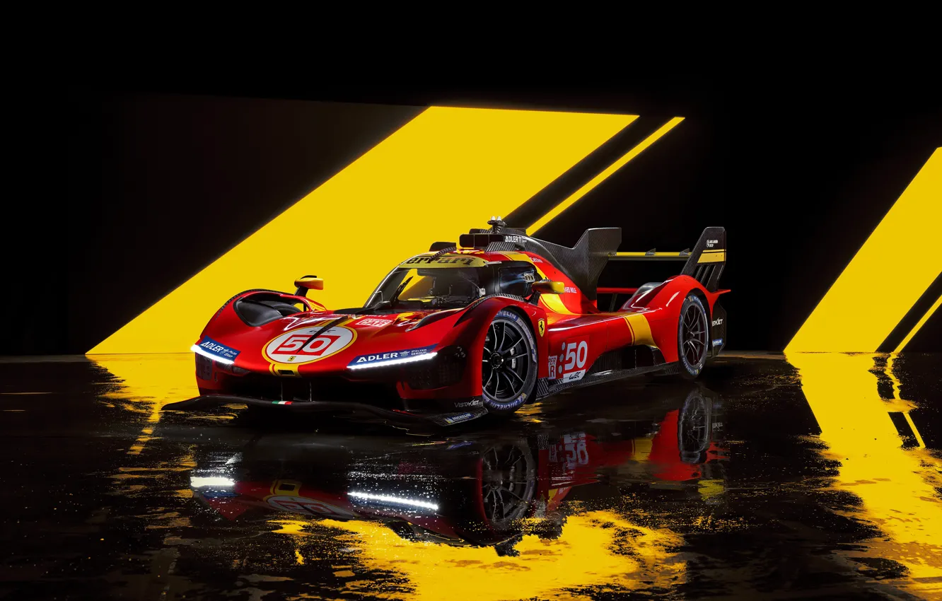 Photo wallpaper Ferrari, Sport, 24 Hours of le Mans, Hypercar, WEC, World Endurance Championship, 2023, Le Mans …