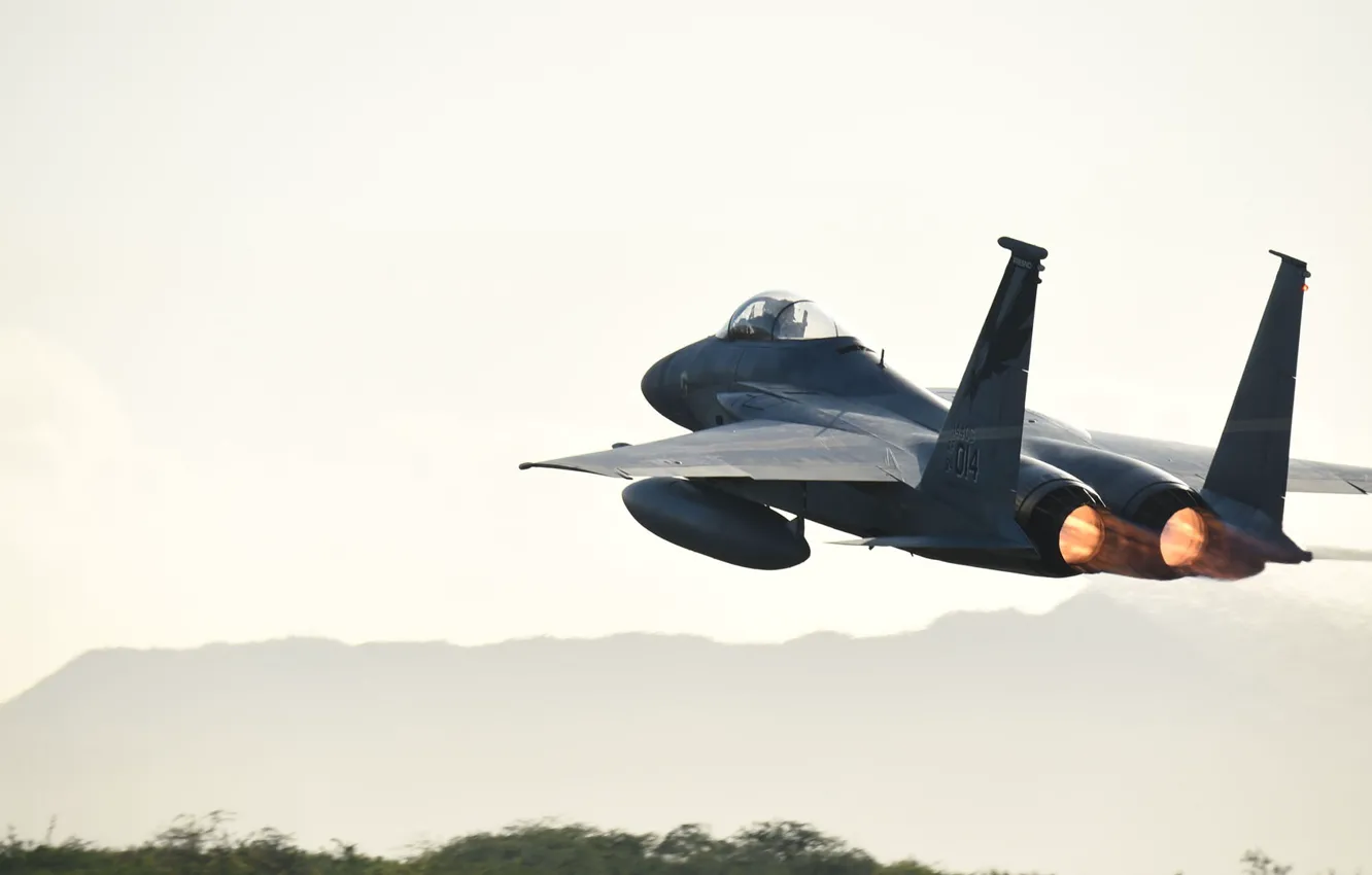 Photo wallpaper Eagle, F-15, UNITED STATES AIR FORCE, the fourth generation, McDonnell Douglas, American all-weather fighter