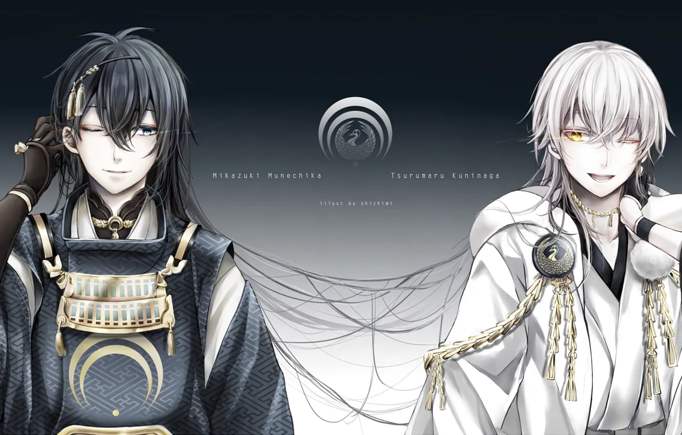 Photo wallpaper anime, art, guy, Touken Ranbu, Dance of swords