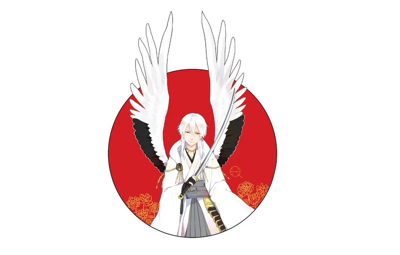 Photo wallpaper angel, guy, Touken Ranbu, Dance Of Swords