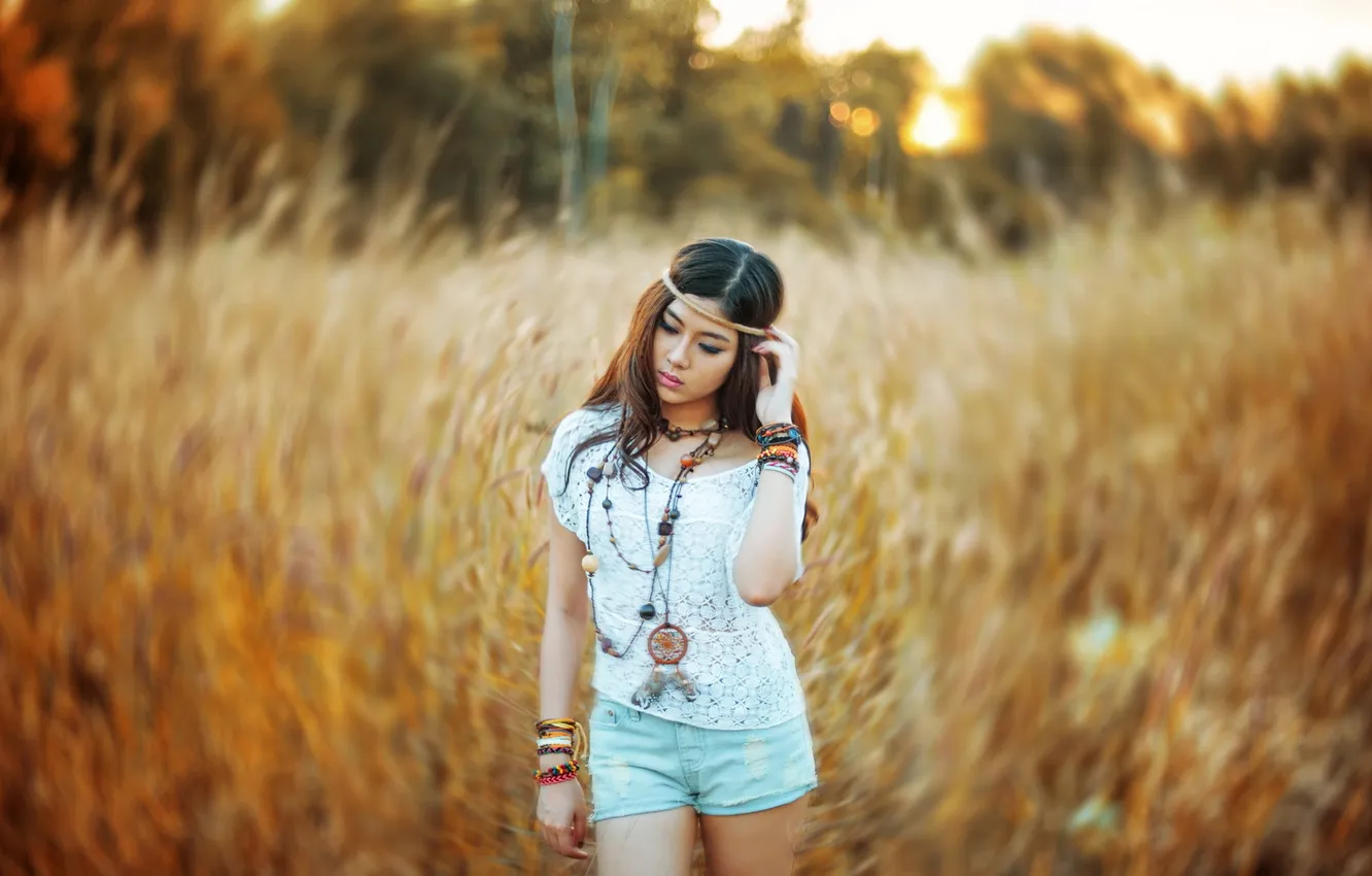 Photo wallpaper girl, pose, background