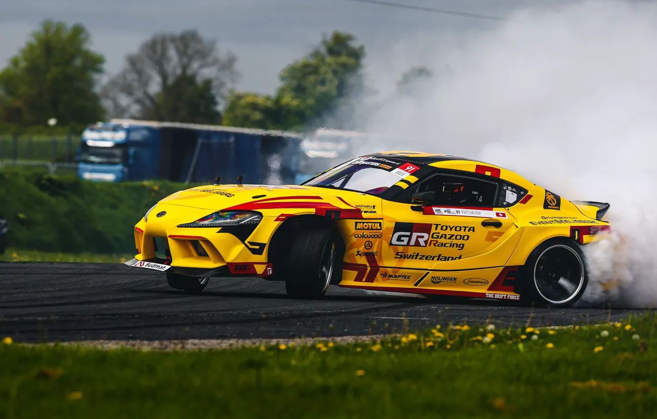 Photo wallpaper drift, drift, Toyota, Supra, WRT, Gazoo Racing, Drift Masters Returns, Toyota Gazoo Racing WRT