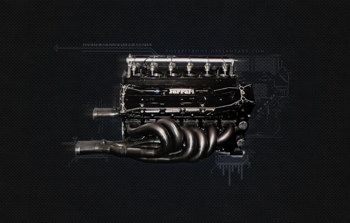 Photo wallpaper Engine, Ferrari, Ferrari F1 Engine, 1995 F1 Engine