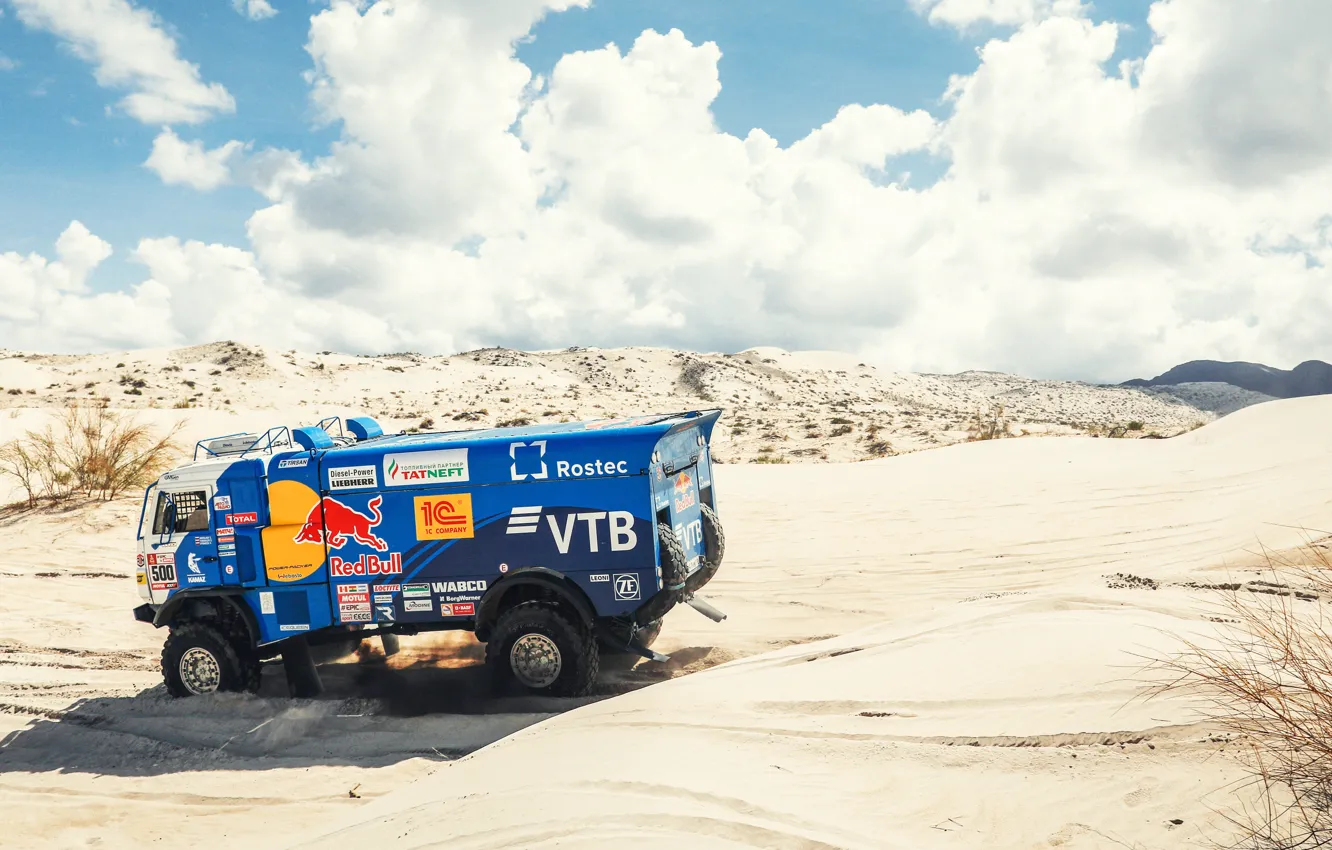 Photo wallpaper Sand, Sport, Speed, Truck, Race, Master, Russia, 500