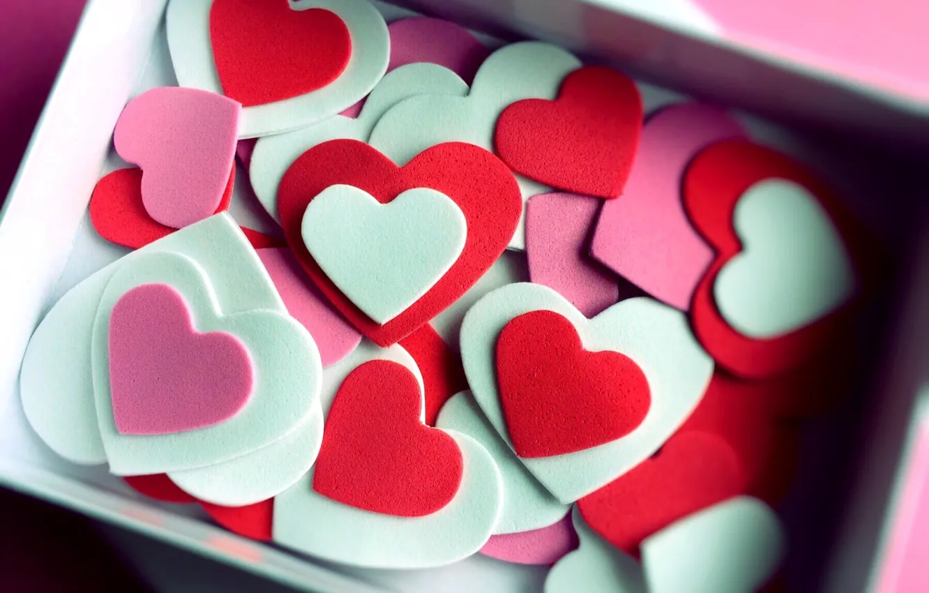 Photo wallpaper love, background, hearts, love, heart, background