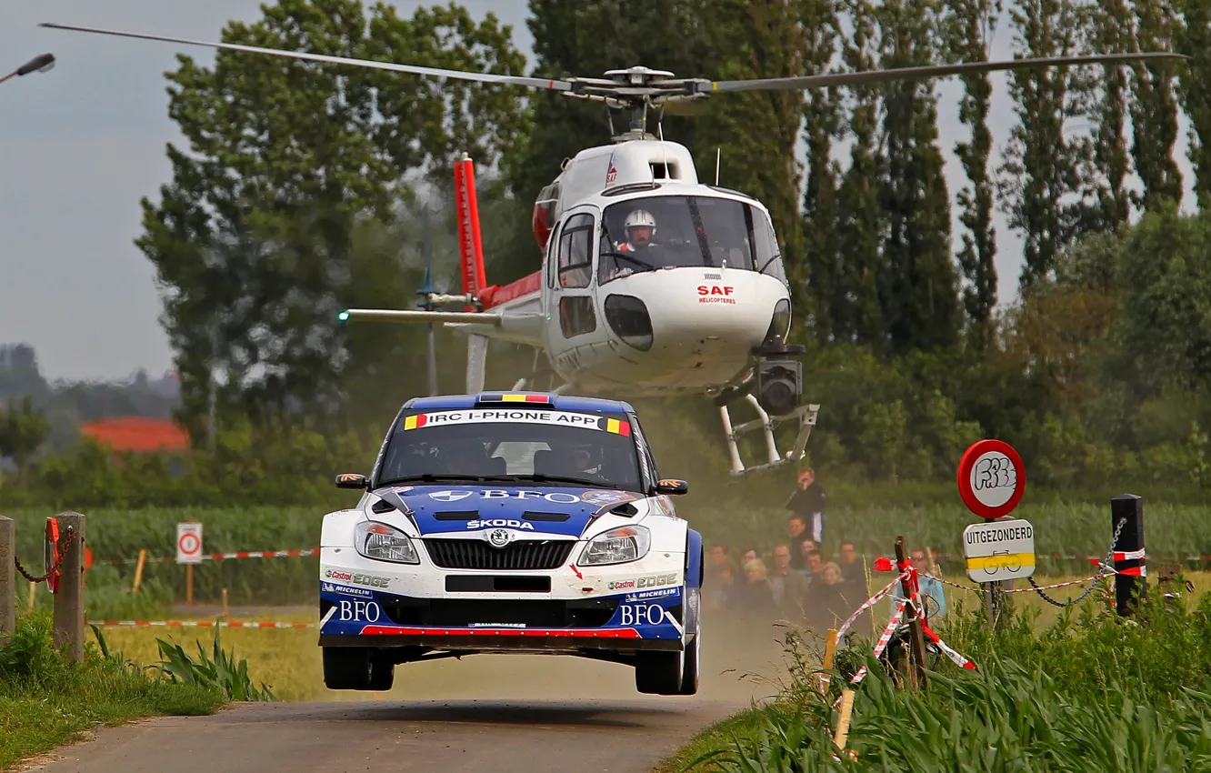 Photo wallpaper Auto, Sport, Machine, Speed, Helicopter, WRC, Rally, Rally
