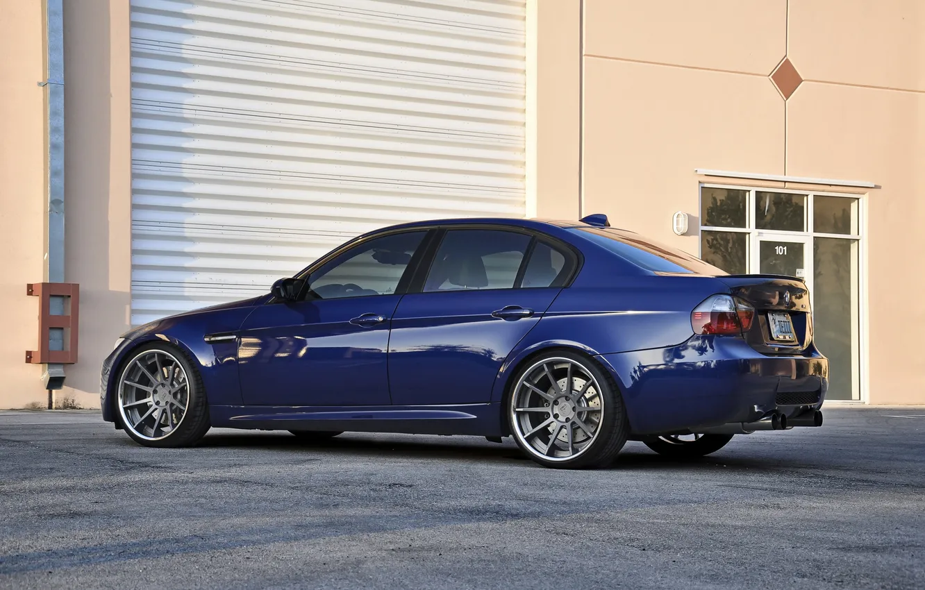 Photo wallpaper asphalt, home, BMW M3 E90
