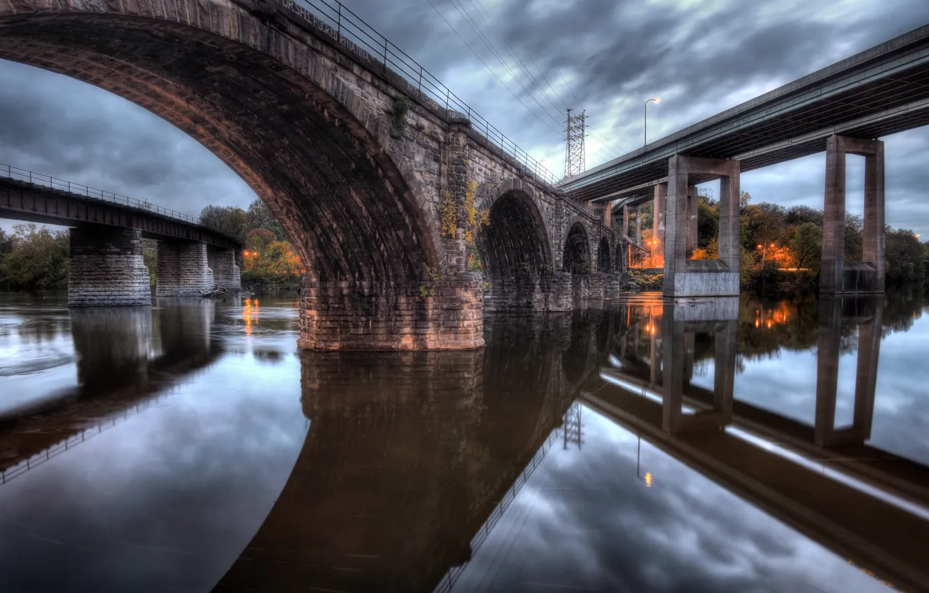 Photo wallpaper United States, Pennsylvania, Bridges, Congressional District 3