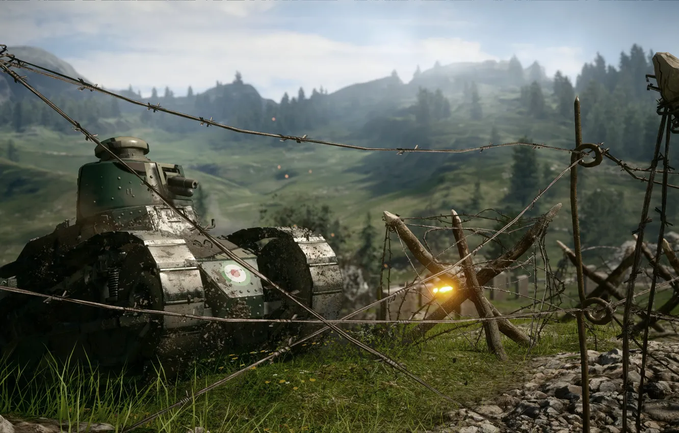 Photo wallpaper war, the game, tank, the battle, Electronic Arts, Battlefield 1