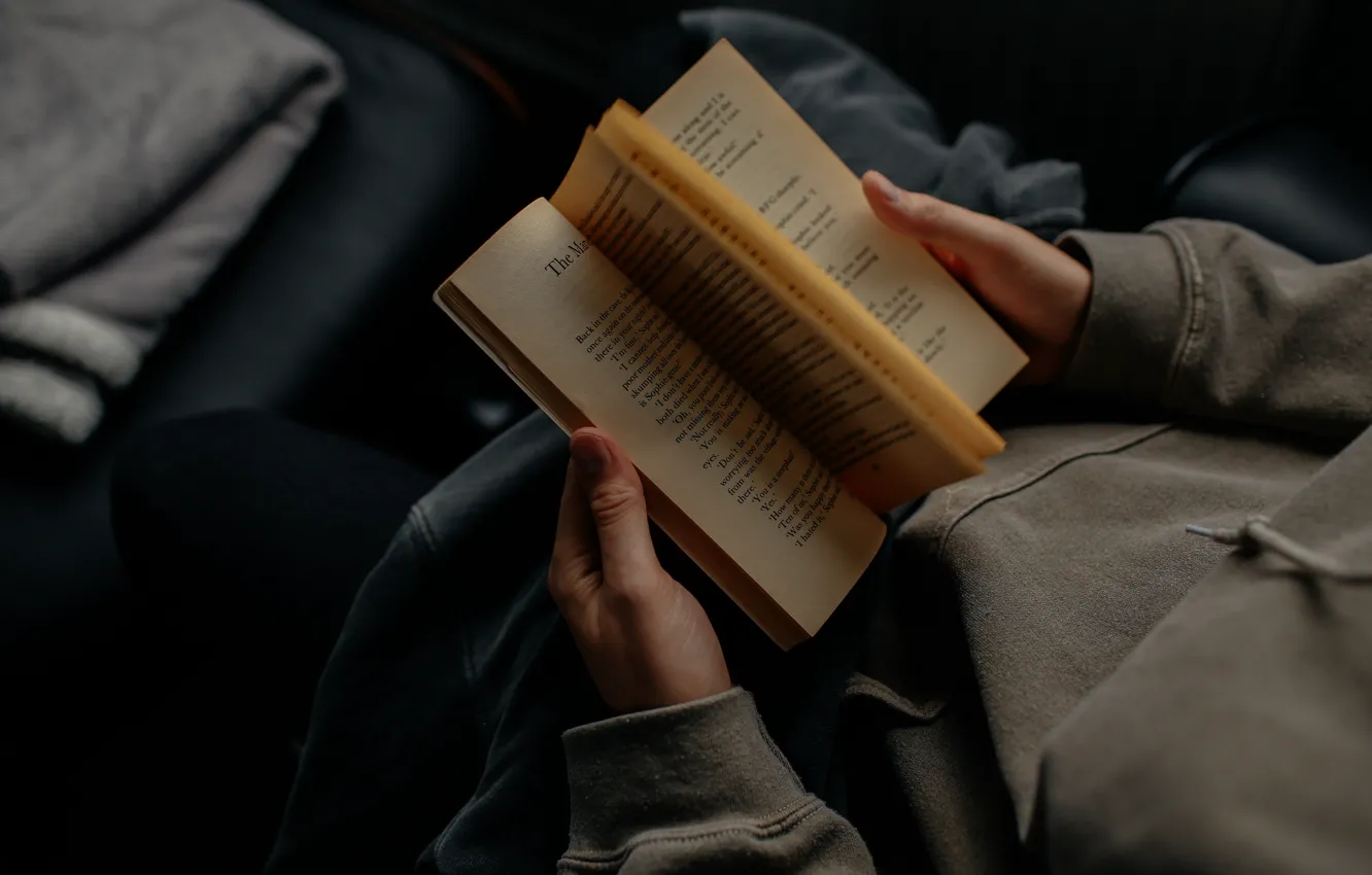 Photo wallpaper text, letters, hands, book, page, reads
