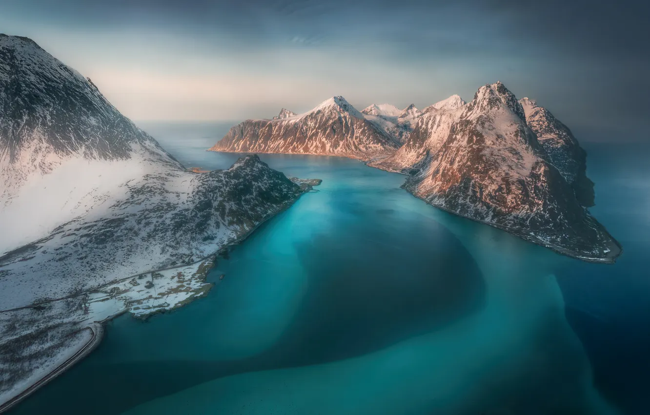 Photo wallpaper Air, Norway, Lofoten