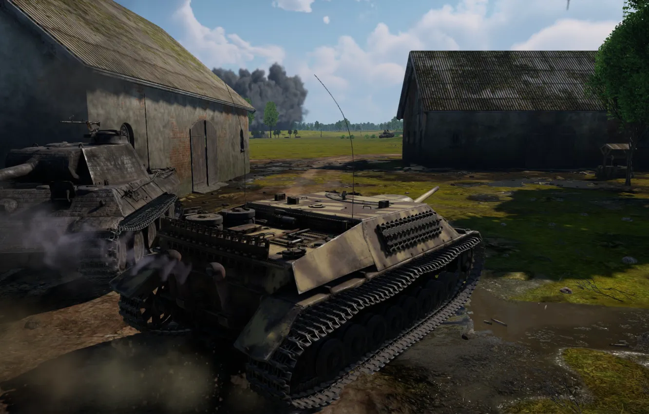 Photo wallpaper War Thunder, tank destroyers, self-defense