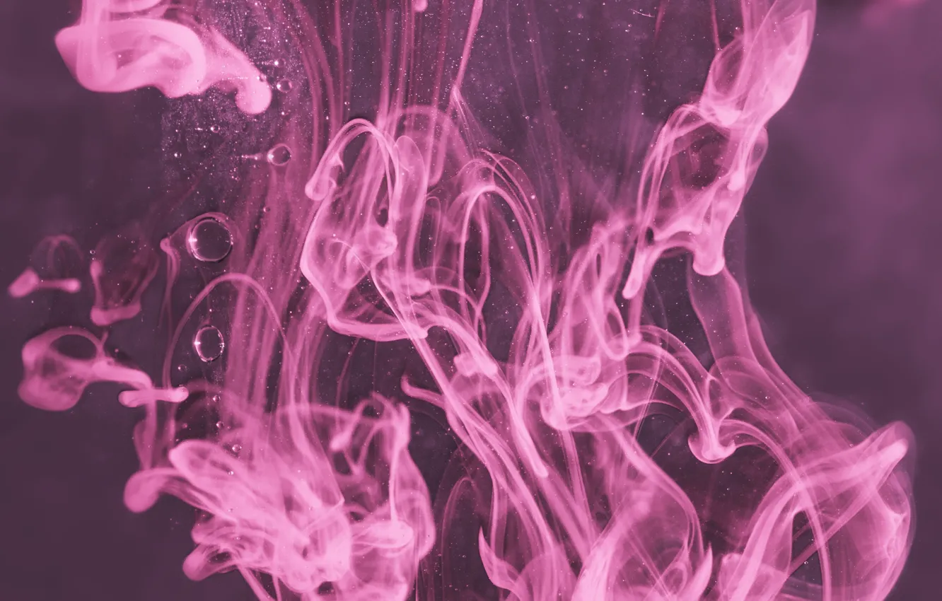 Photo wallpaper drops, line, bubbles, abstraction, fog, smoke, divorce, pair