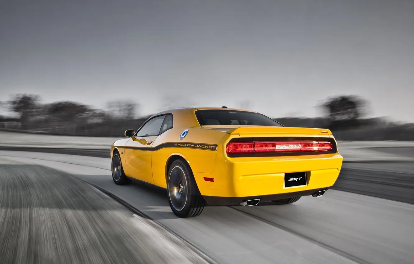 Photo wallpaper Dodge, SRT8, Challenger, Dodge, yellow, 392, jacket