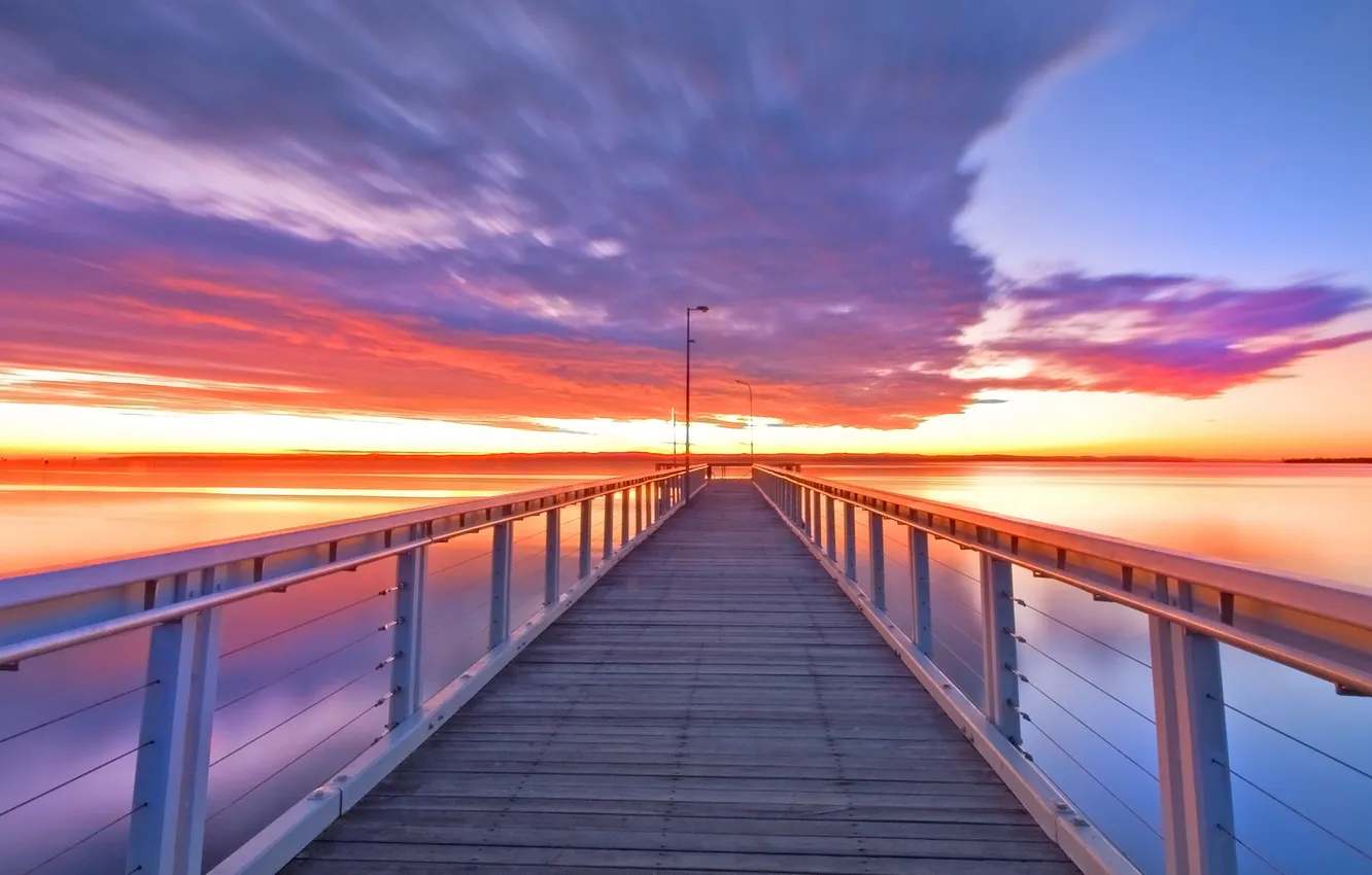 Photo wallpaper sea, the sky, morning