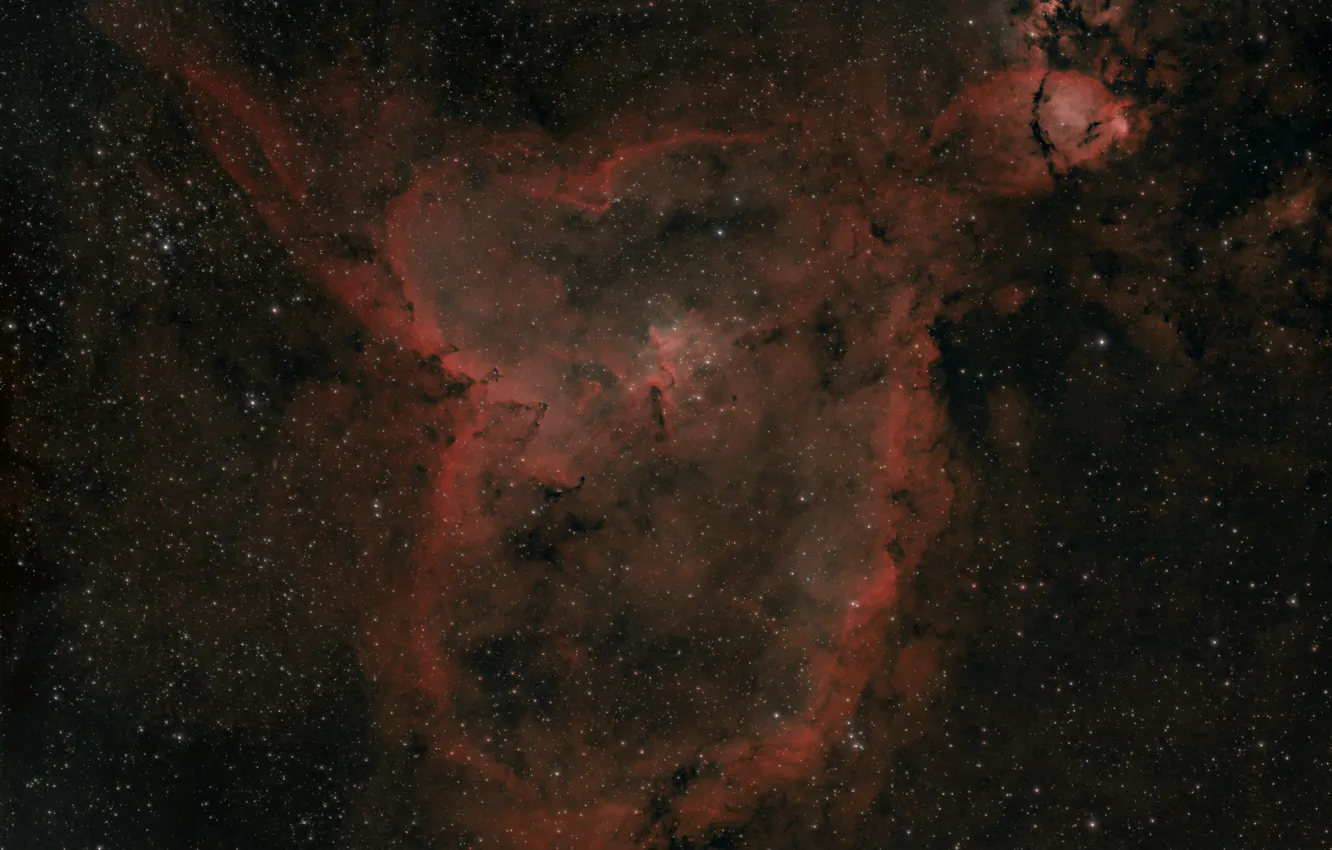 Photo wallpaper heart, the milky way, emission nebula, is, in the constellation, sleeve, Perseus, in the galaxy
