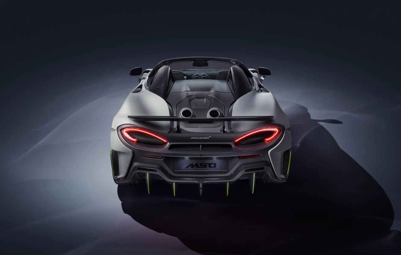 Photo wallpaper McLaren, supercar, rear view, Spider, MSO, 2019, 600LT