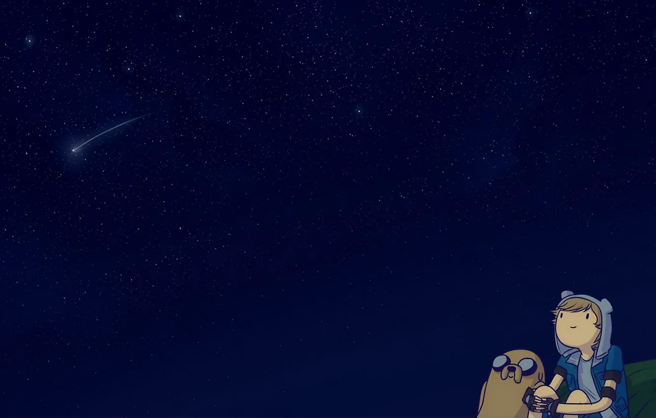 Photo wallpaper The sky, Stars, Sky, Space, Jake, Cartoon, Jake, Adventure Time