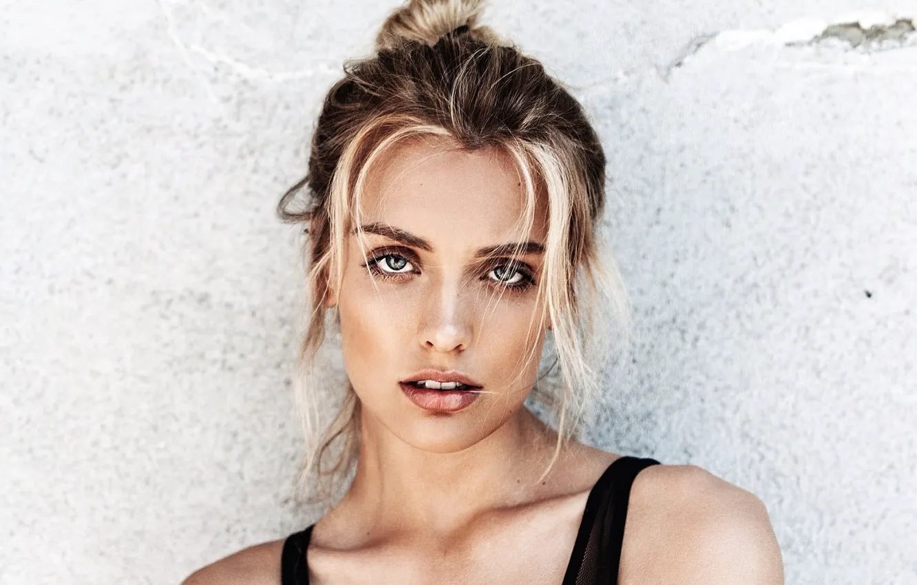 Photo wallpaper look, blonde, actress, grey eyes, Wallis Day