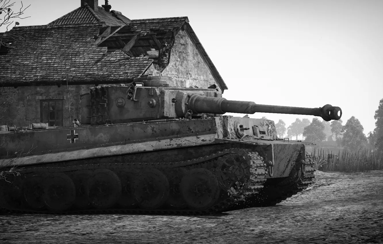 Photo wallpaper tiger, tower, tank, War Thunder, Ground Forces
