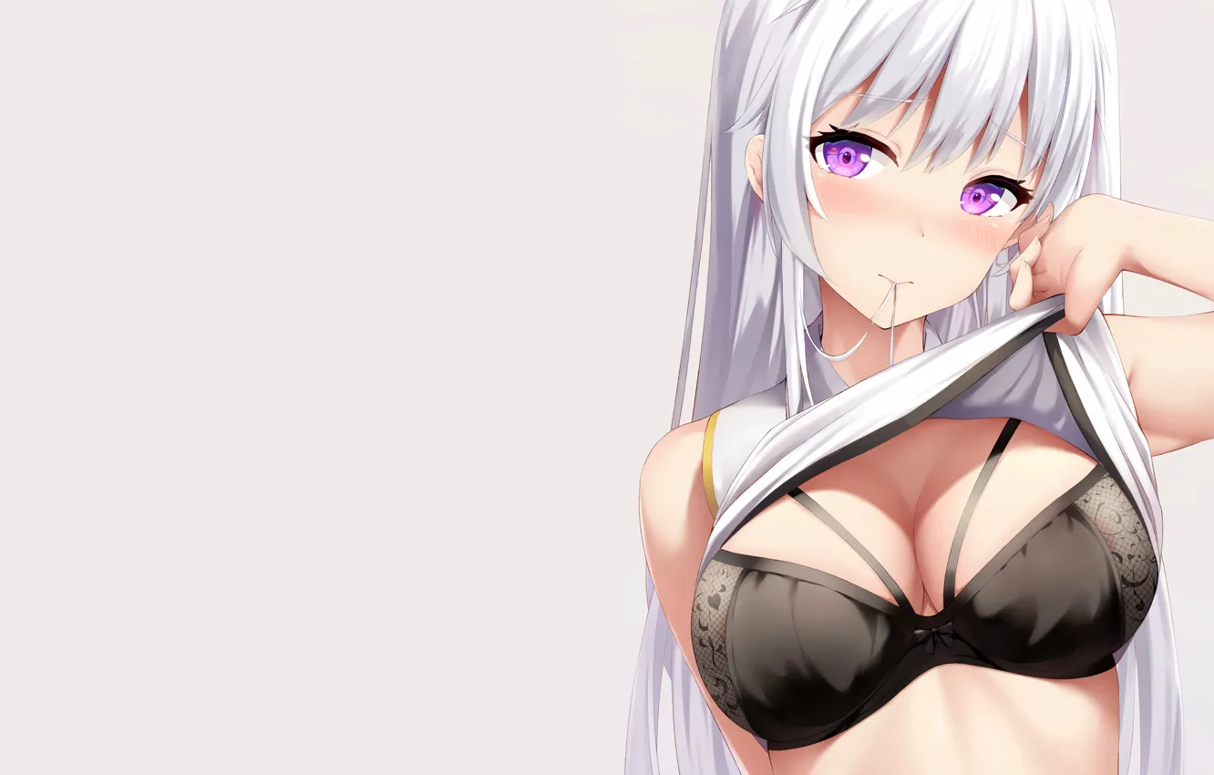 Photo wallpaper girl, sexy, lingerie, bra, cleavage, Enterprise, long hair, boobs