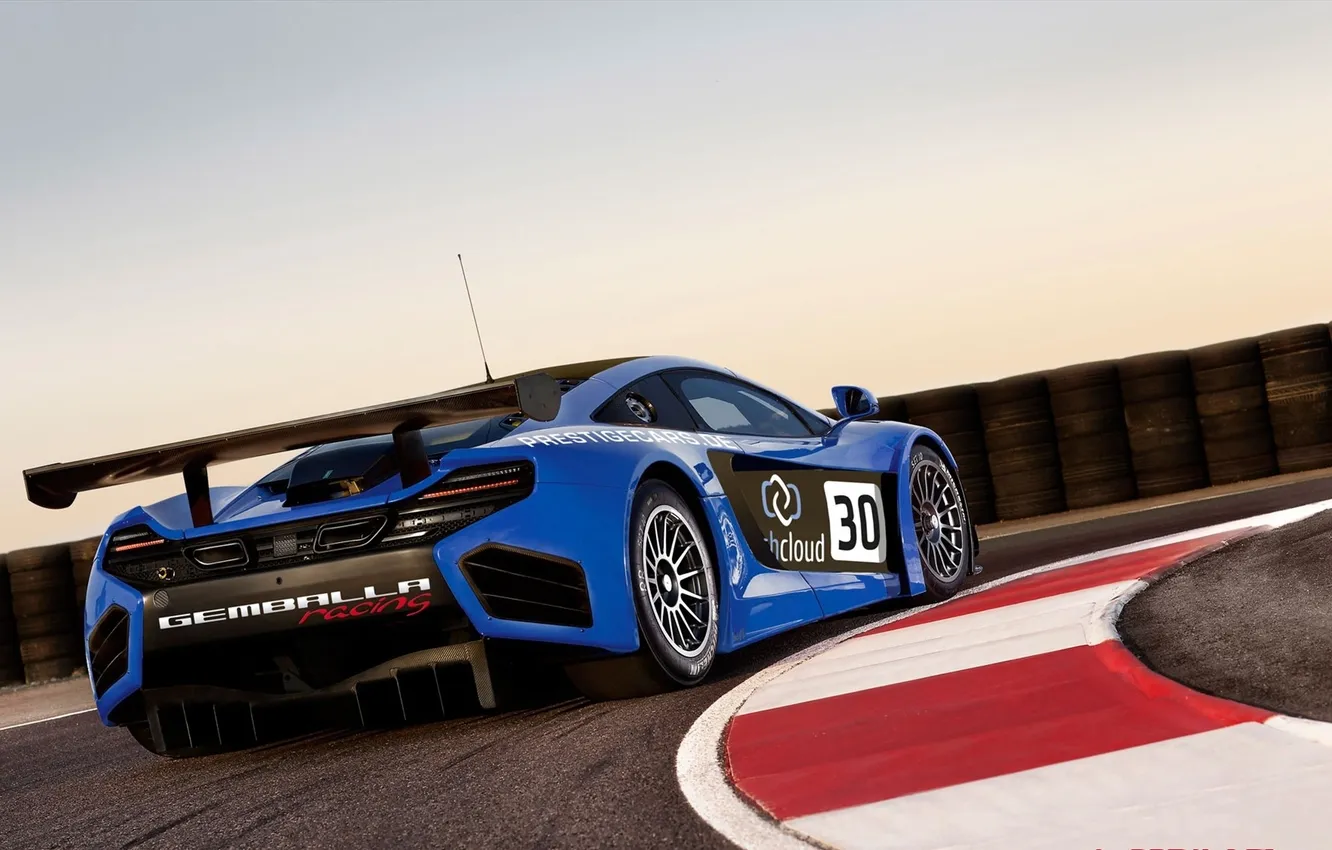 Photo wallpaper track, cars, auto, povorot, McLaren MP4-12C GT3