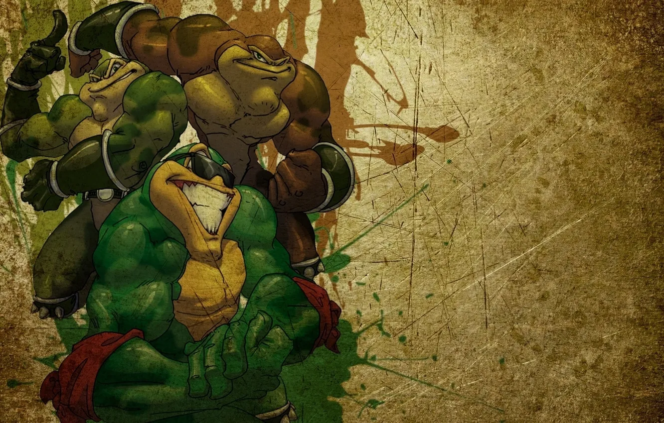 Photo wallpaper Battletoads, zits, pimpl, Rash