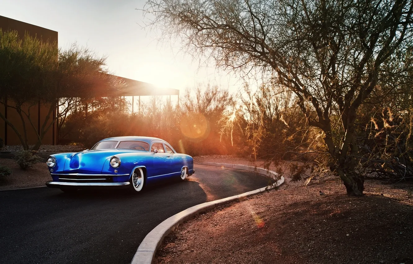 Photo wallpaper road, auto, landscape, sunset, nature, Moto, Chevrolet, Racing