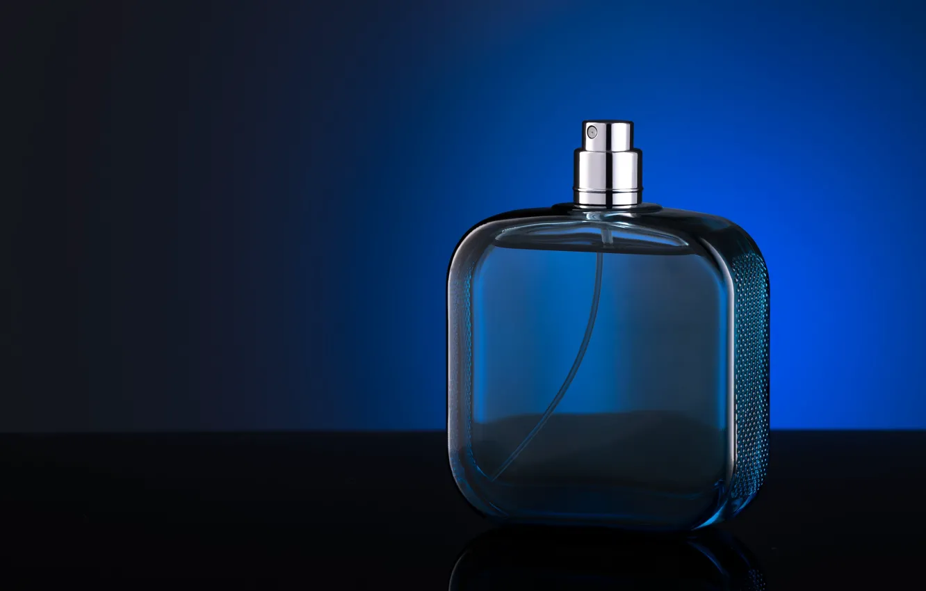 Photo wallpaper glass, perfume, bottle