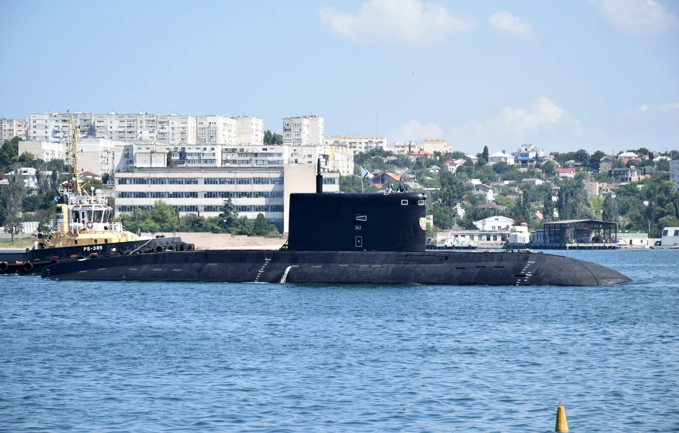 Photo wallpaper boat, underwater, diesel, The black sea fleet, Krasnodar, the project 636.3