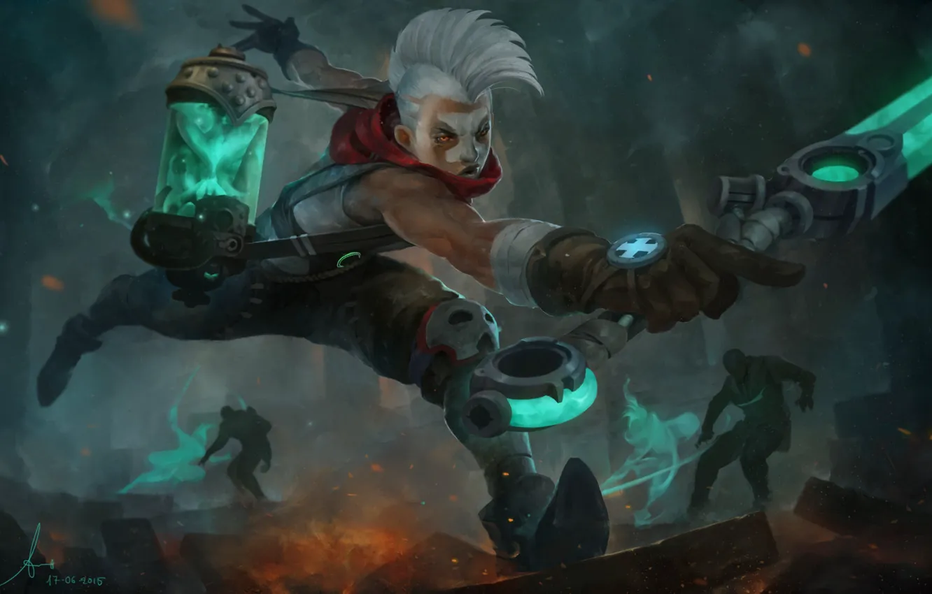 Photo wallpaper the game, art, fantasy, League of Legends, Ekko, lee kent
