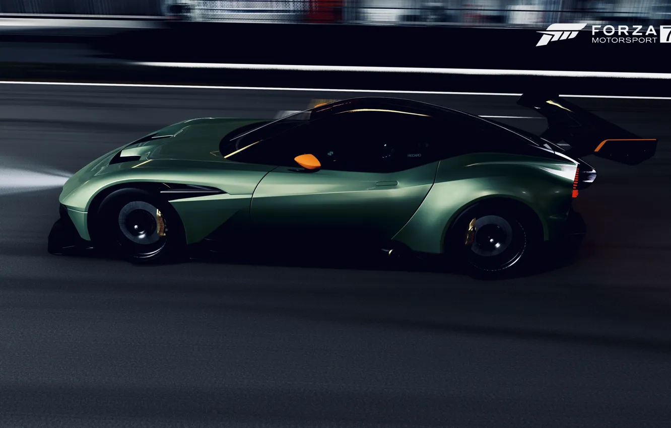 Photo wallpaper HDR, Aston, Martin, game, night, speed, Vulcan, Aston Martin Vulcan