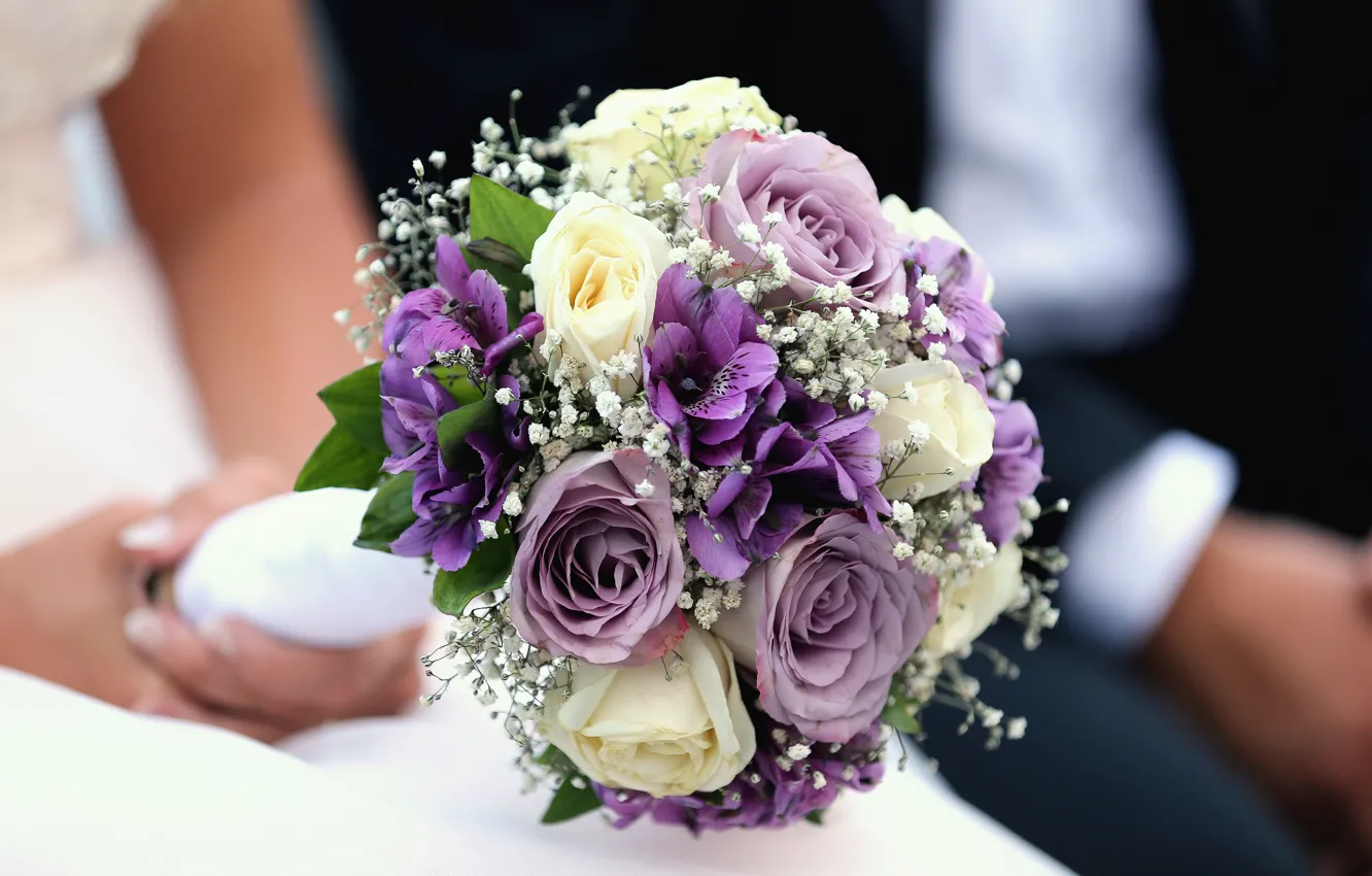 Photo wallpaper roses, the bride, wedding, wedding, bride, wedding bouquets, bridal bouquets