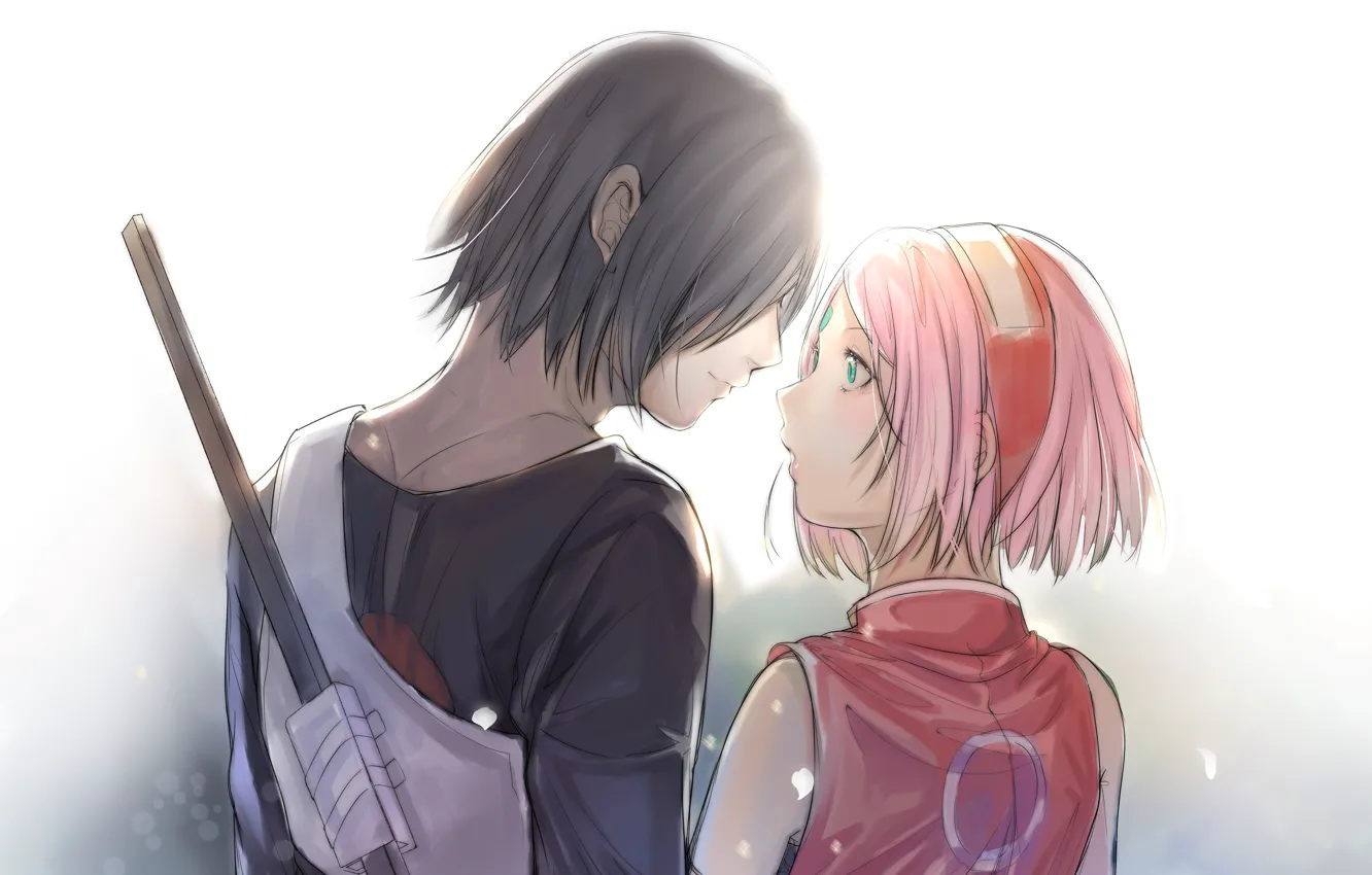 Photo wallpaper romance, pair, Naruto, Naruto, Sasuke Uchiha, Sakura Haruno, Sasuke Uchiha, Sakura Haruno