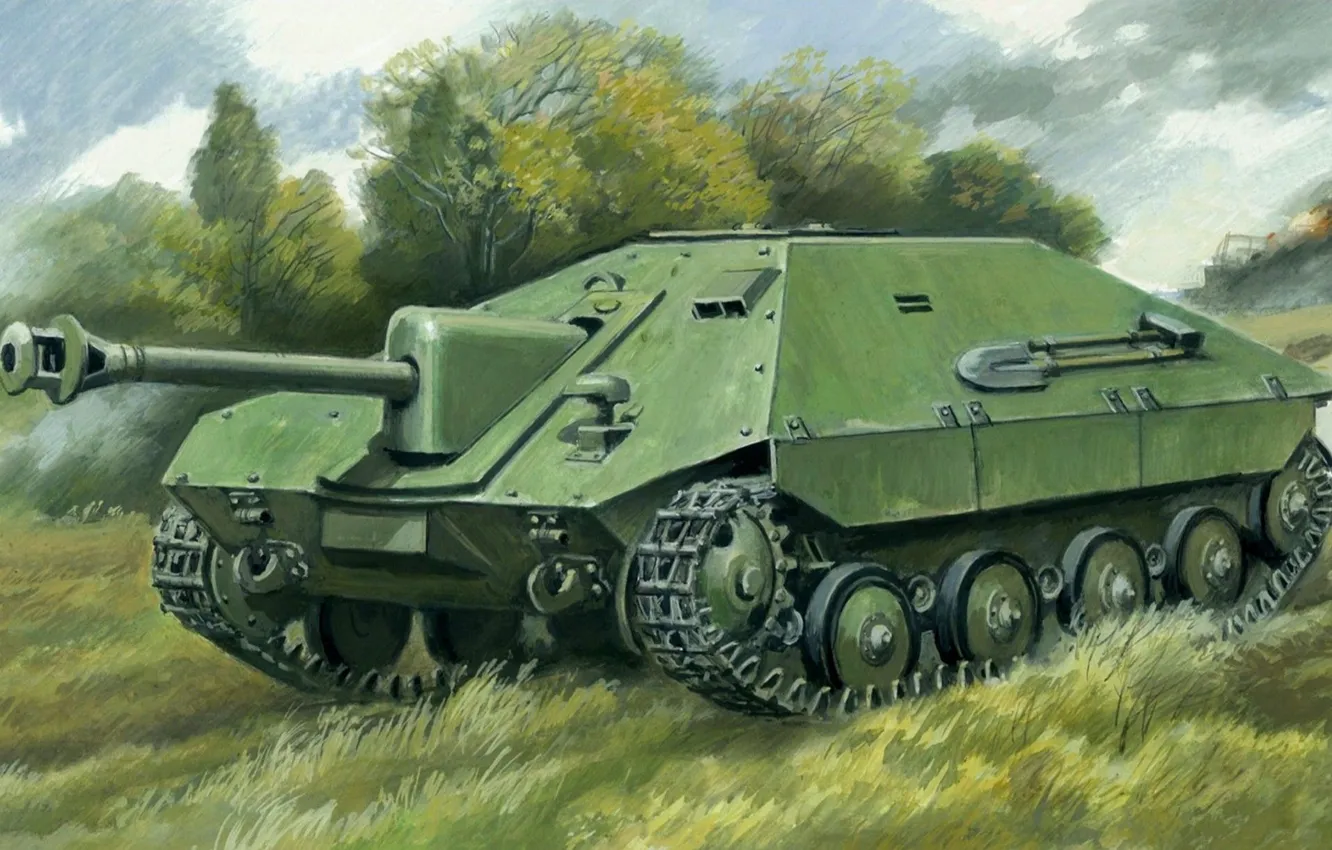 Photo wallpaper SAU, self-propelled gun, Marshal