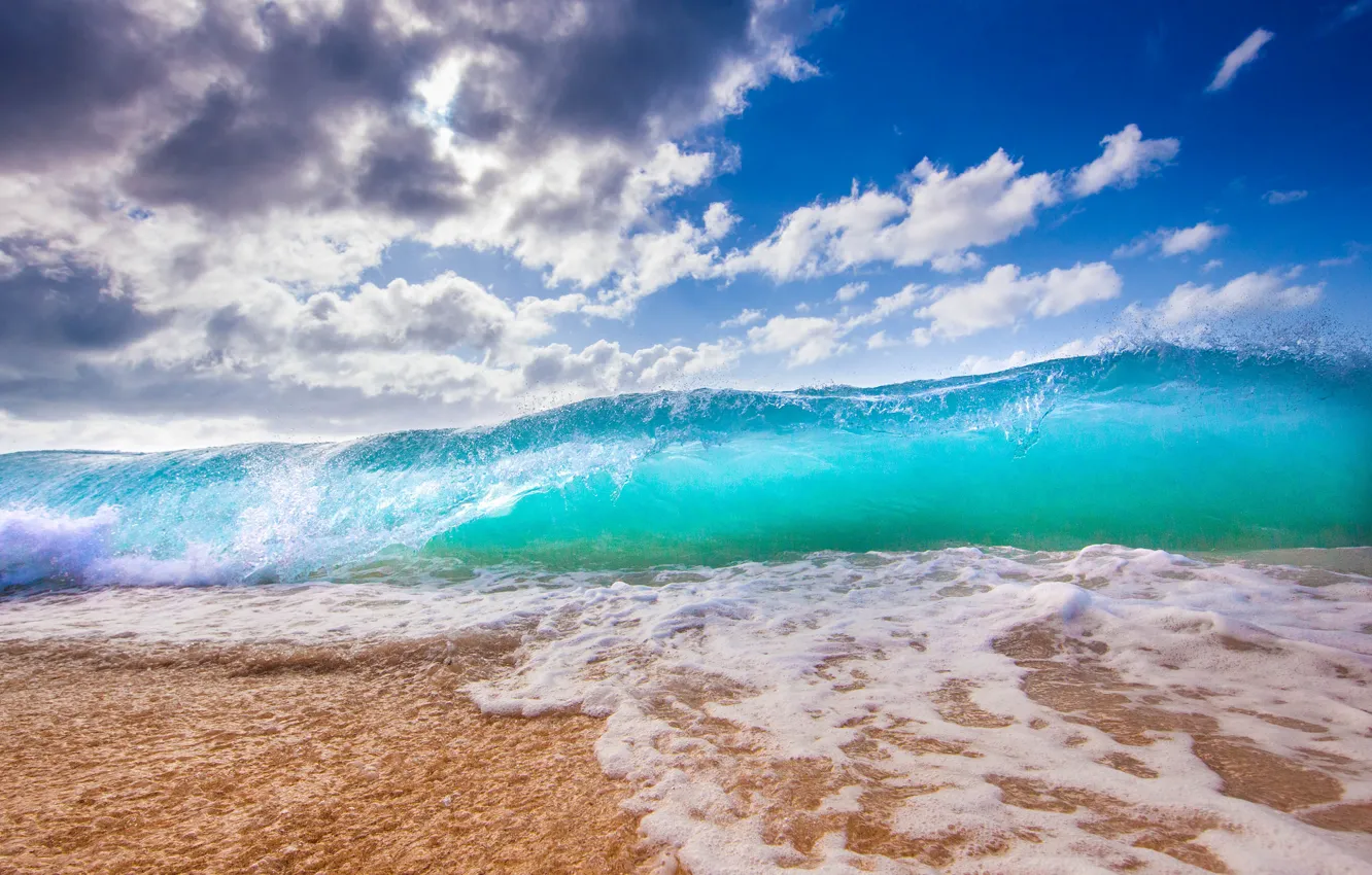 Photo wallpaper water, squirt, the ocean, element, shore