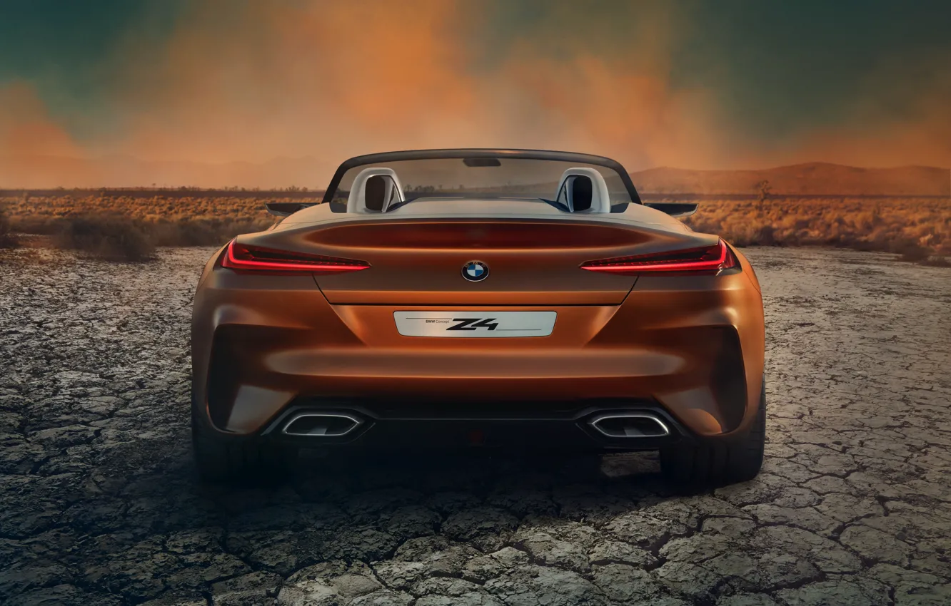 Photo wallpaper BMW, Roadster, rear view, 2017, Z4 Concept