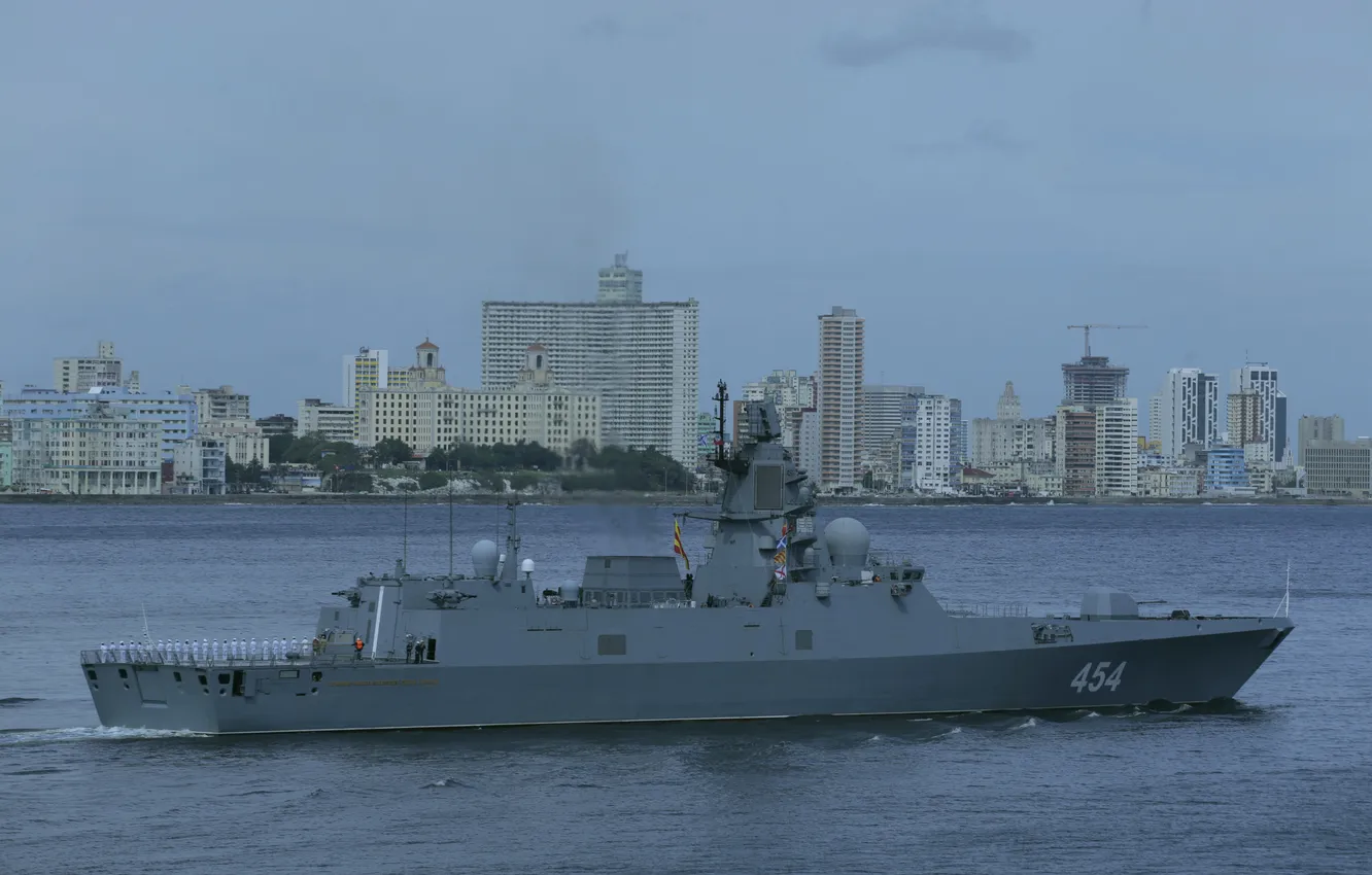 Photo wallpaper Cuba, frigate, Visit