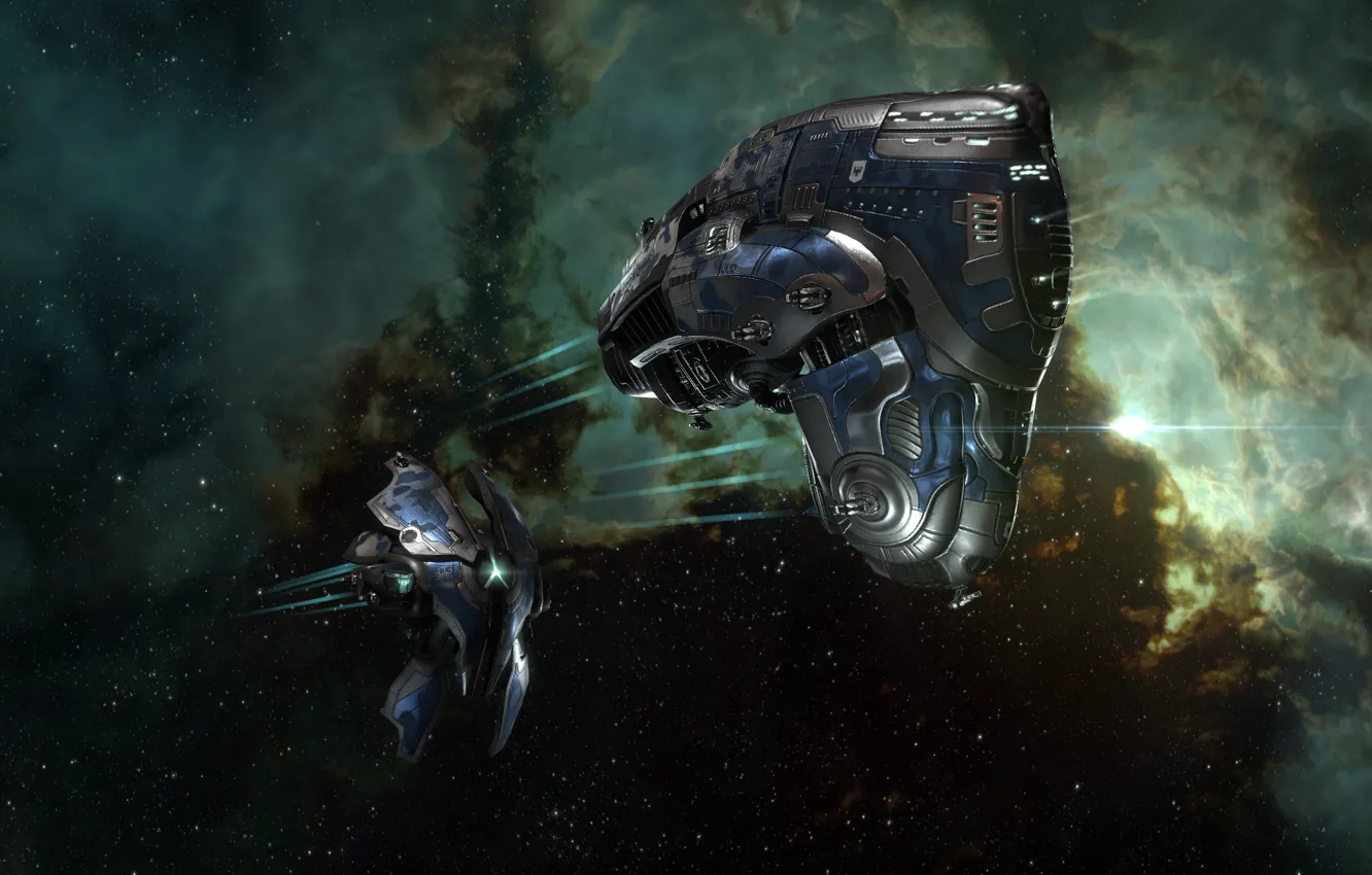 Photo wallpaper space, nebula, space, spaceship, eve online, space ship, coooper