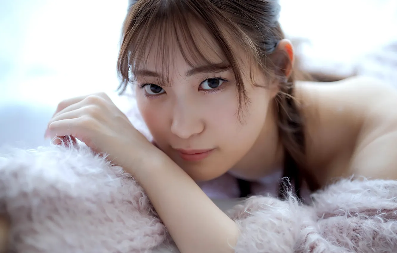 Photo wallpaper woman, model, pretty, japanese, close up, Close Shot, Akari Mitani, Close Face