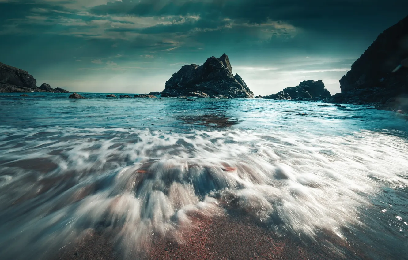 Wallpaper sea, wave, shore for mobile and desktop, section природа ...