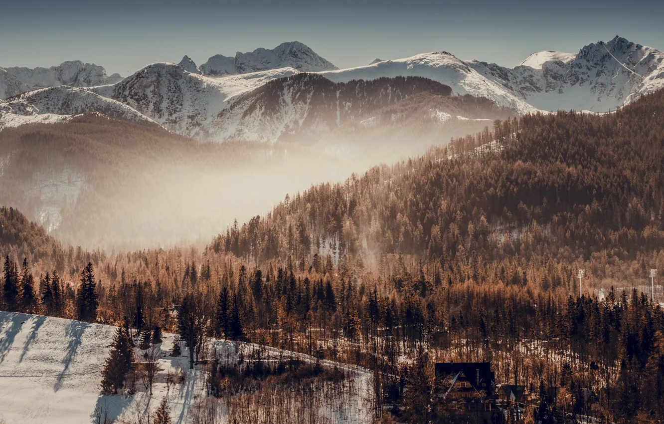 Photo wallpaper nature, morning, Tatra Mountains