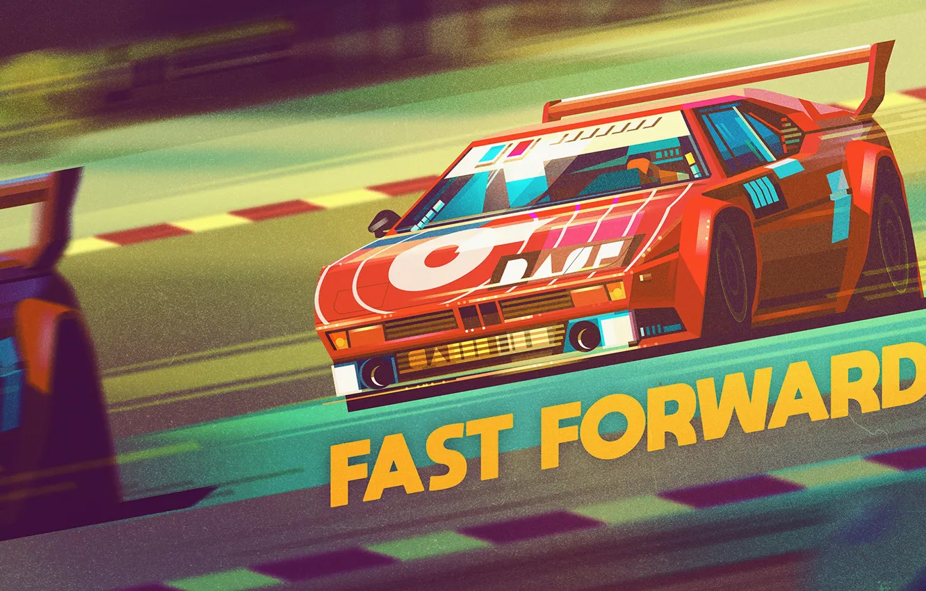 Photo wallpaper car, style, art, digital, style, art, race, digital illustration